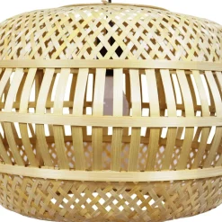 EMINZA Suspension lumineuse en bambou ajouré (D50 cm) Manresa Naturel