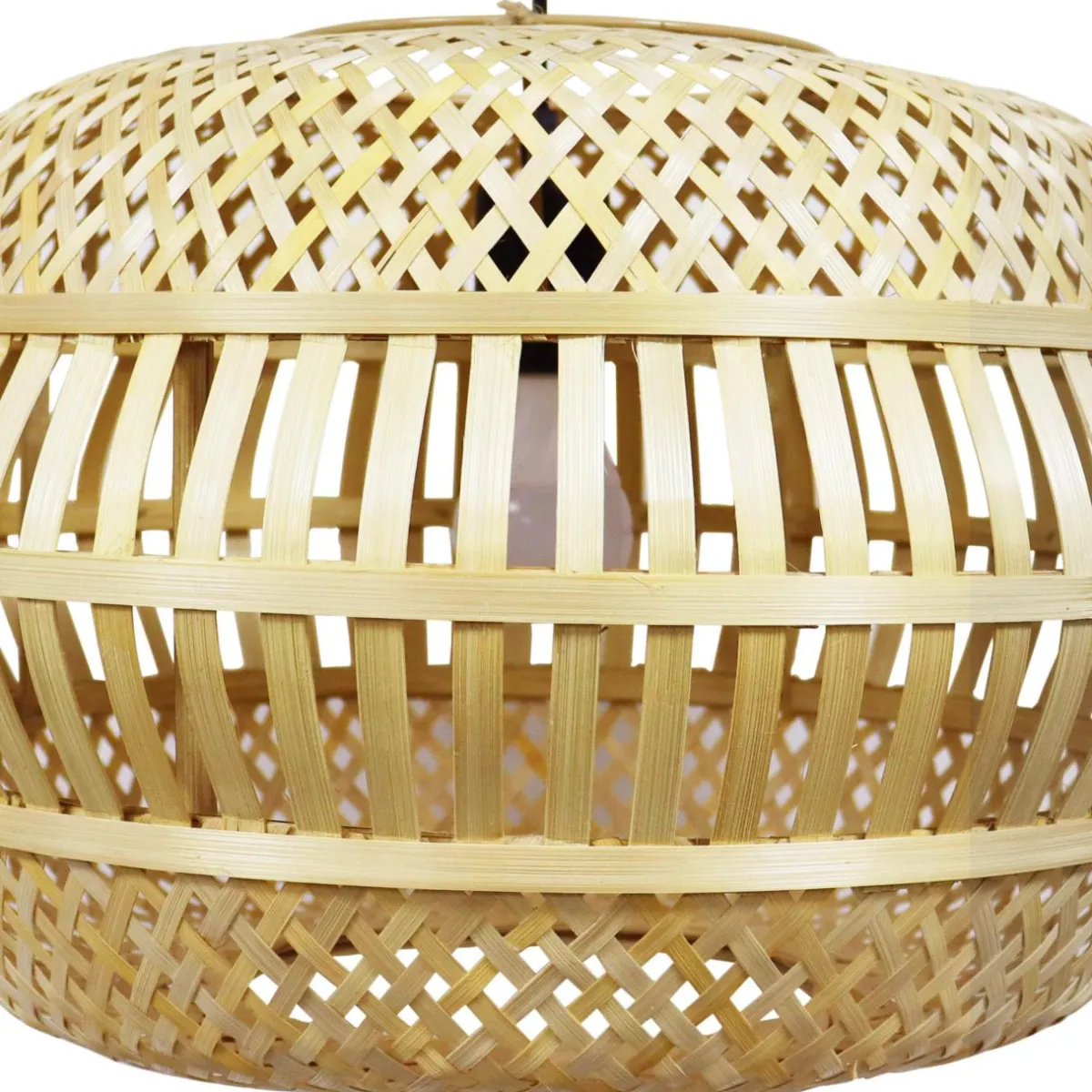 EMINZA Suspension lumineuse en bambou ajouré (D50 cm) Manresa Naturel