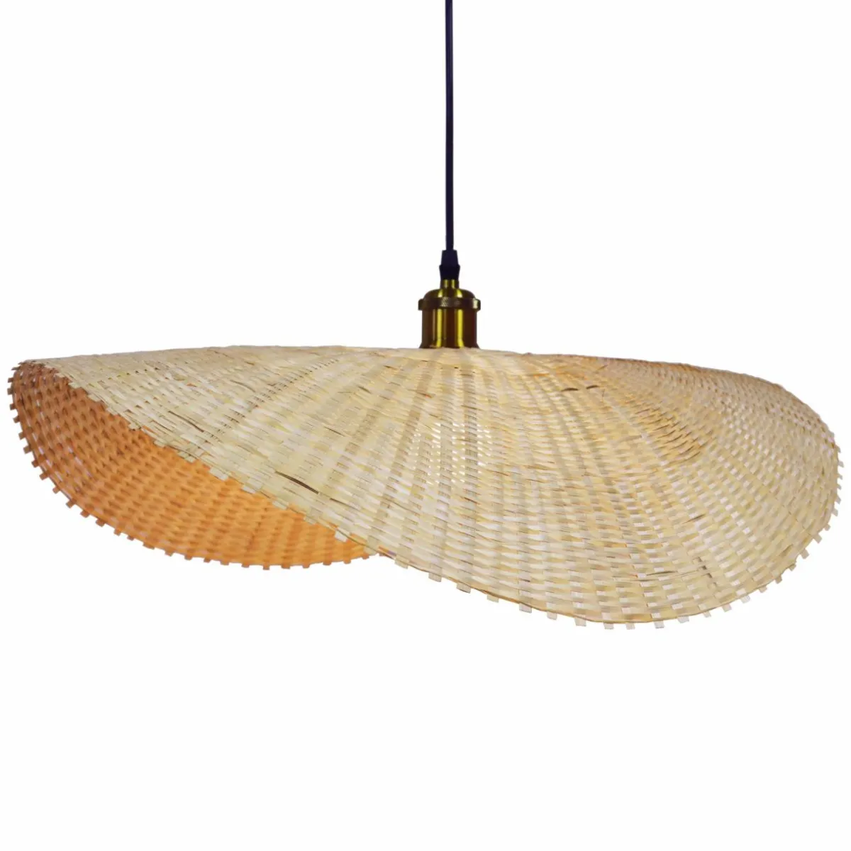 EMINZA Suspension lumineuse en bambou tressé (D60 cm) Calvià Naturel Best