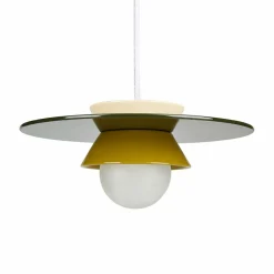 OSTARIA Suspension lumineuse en céramique (D26 cm) Bagliore e Vert