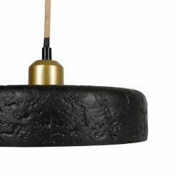 OSTARIA Suspension lumineuse en ciment (D25 cm) Portland Noir Hot