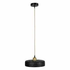 OSTARIA Suspension lumineuse en ciment (D25 cm) Portland Noir Hot