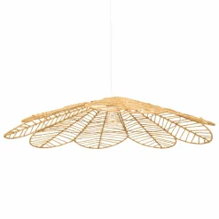 ATMOSPHERA Suspension lumineuse en corde (D98 cm) Fleur Folk Naturel Best