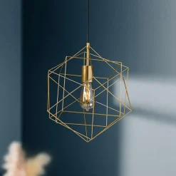 OSTARIA Suspension lumineuse en métal (D40 cm) Céleste Or Best
