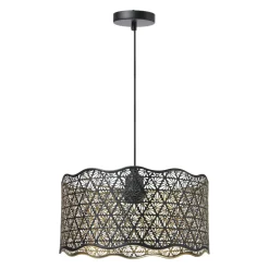 OSTARIA Suspension lumineuse en métal (D30 cm) Farah e Noir Clearance