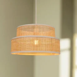 OSTARIA Suspension lumineuse en paille (D35 cm) Yuca beige Naturel Hot