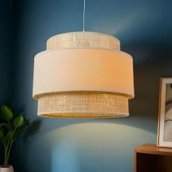 OSTARIA Suspension lumineuse en rotin (D40 cm) Solara Beige Sale