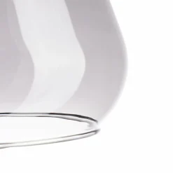 OSTARIA Suspension lumineuse en verre (D24 cm) Dulcia Noir Outlet