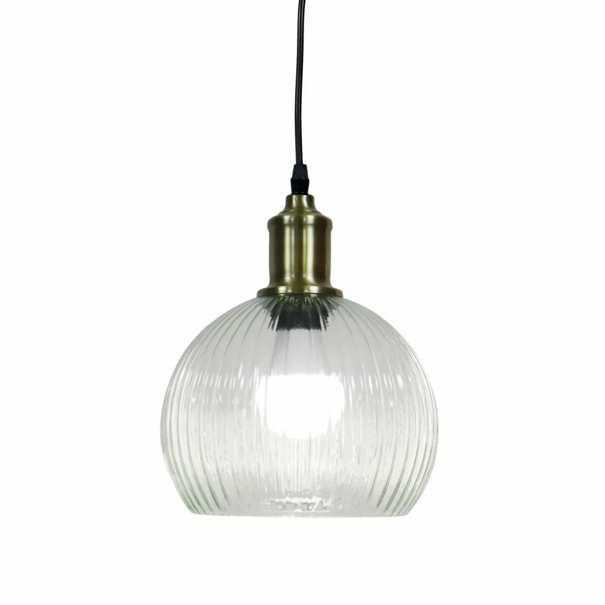 EMINZA Suspension lumineuse en verre (D20 cm) Velden Transparent Outlet