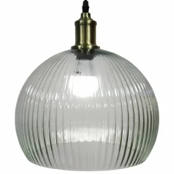 EMINZA Suspension lumineuse en verre (D30 cm) Velden Transparent