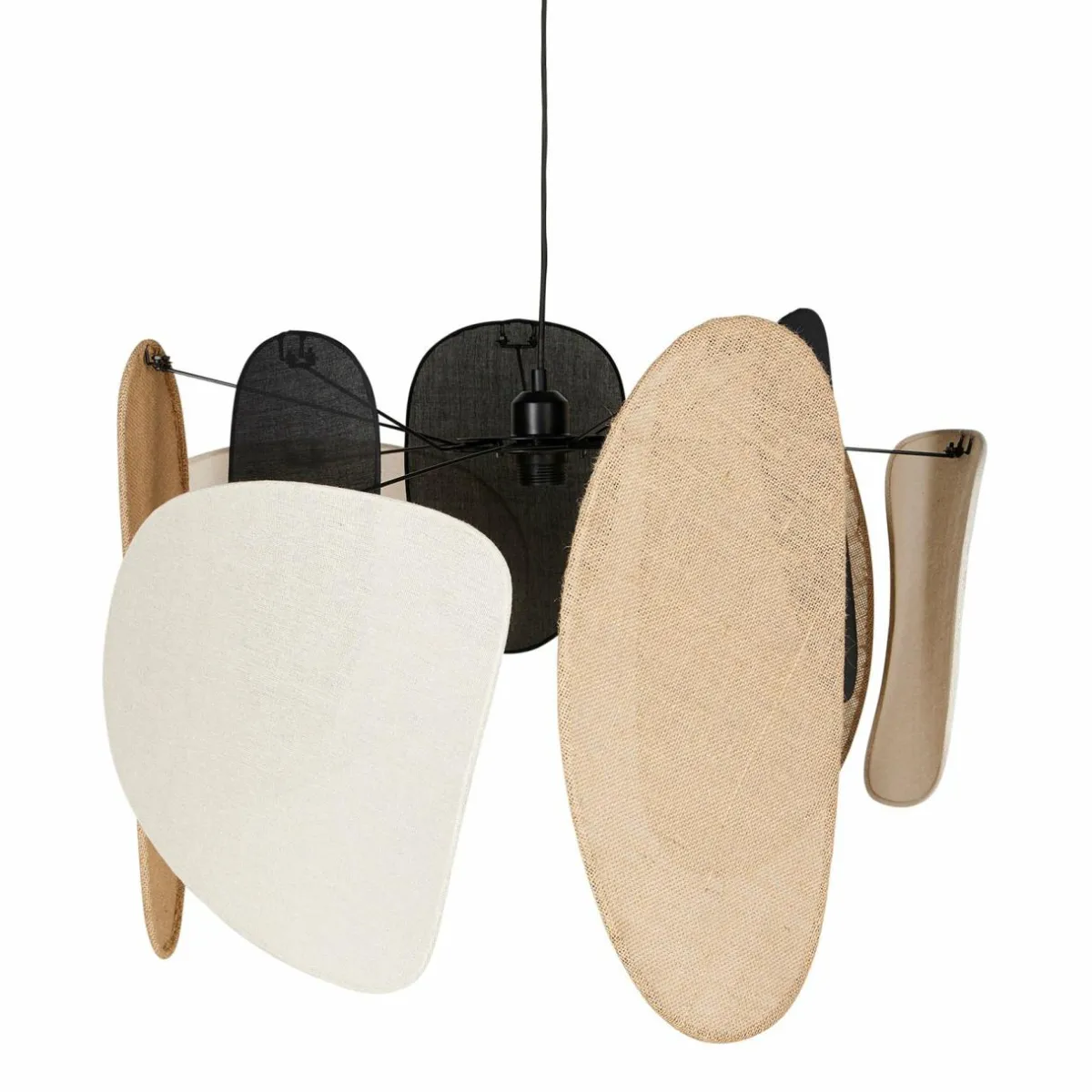 OSTARIA Suspension lumineuse jute et lin (D66 cm) Filo Beige Hot