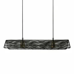 OSTARIA Suspension lumineuse métal double (L69 cm) Kome Noir Clearance