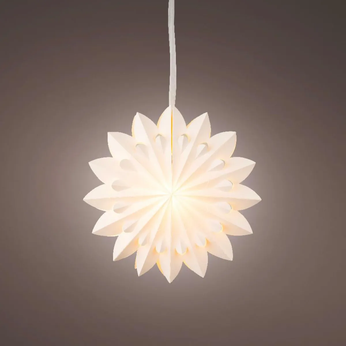 KAEMINGK Suspension lumineuse papier LED (D40 cm) Origami Floralia Blanc Hot