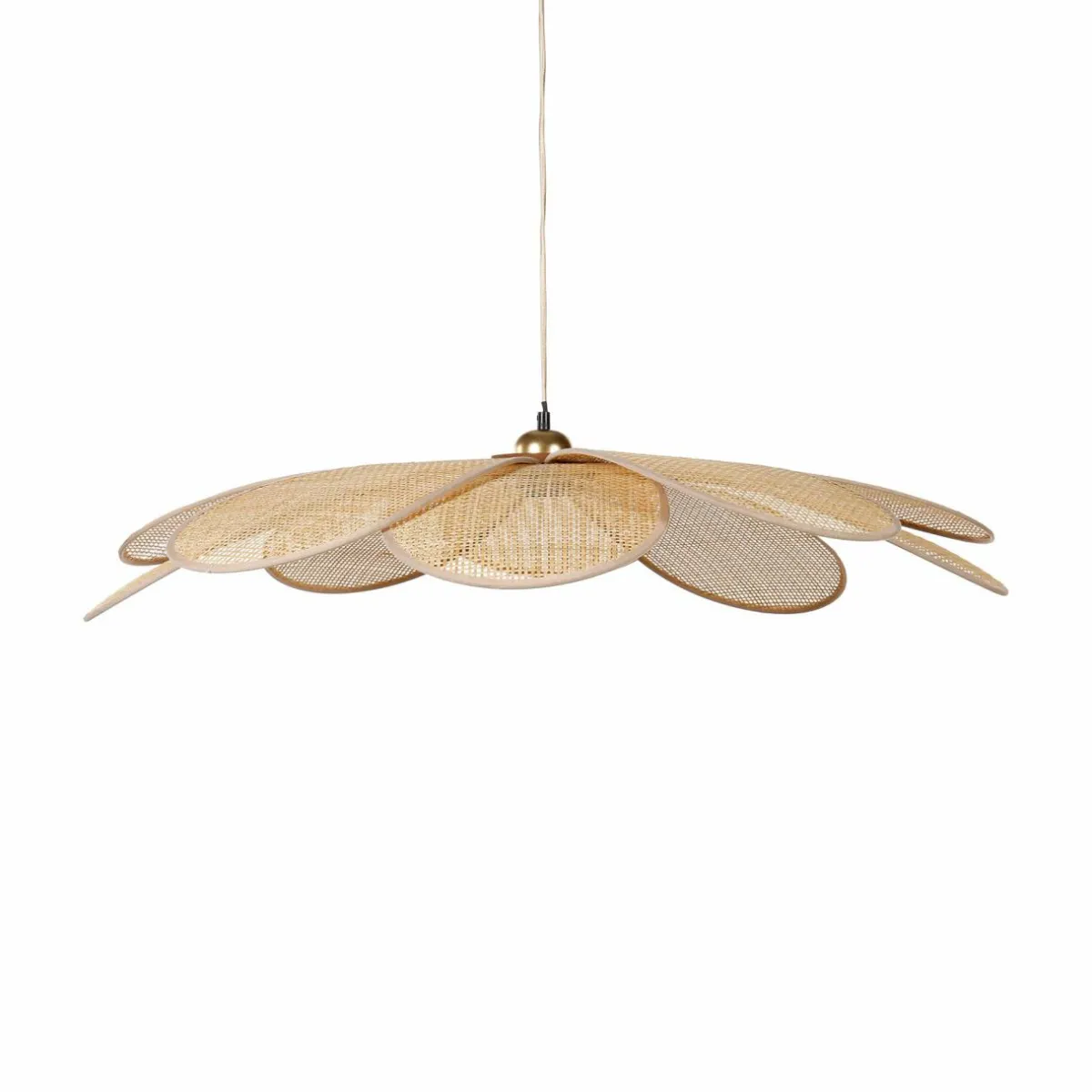 OSTARIA Suspension lumineuse pétale Bambou (D90 cm) Horizonte Naturel Beige Best