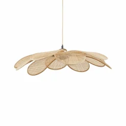 OSTARIA Suspension lumineuse pétale Bambou (D60 cm) Horizonte beige Naturel Outlet