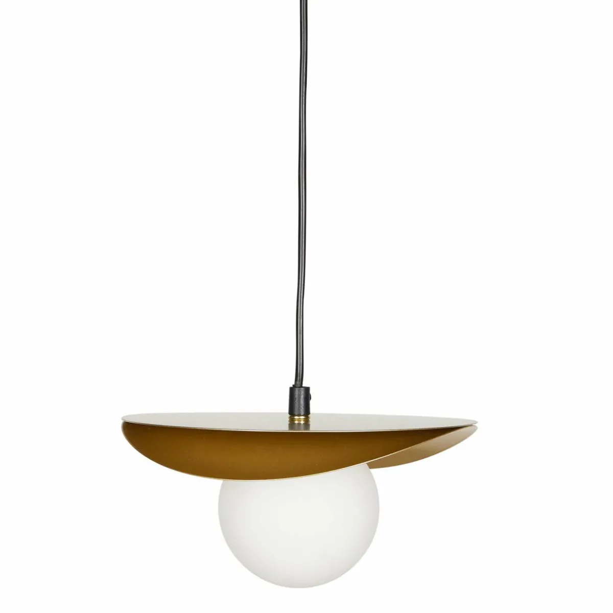 OSTARIA Suspension lumineuse ronde en métal (D22 cm) Nuba Or