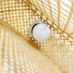 EMINZA Suspension lumineuse ronde en bambou (D40 cm) Oraya Naturel