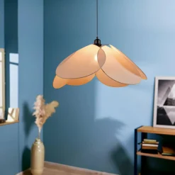 OSTARIA Suspension lumineuse tissu Pétale (D69 cm) Luminosa Taupe clair Outlet