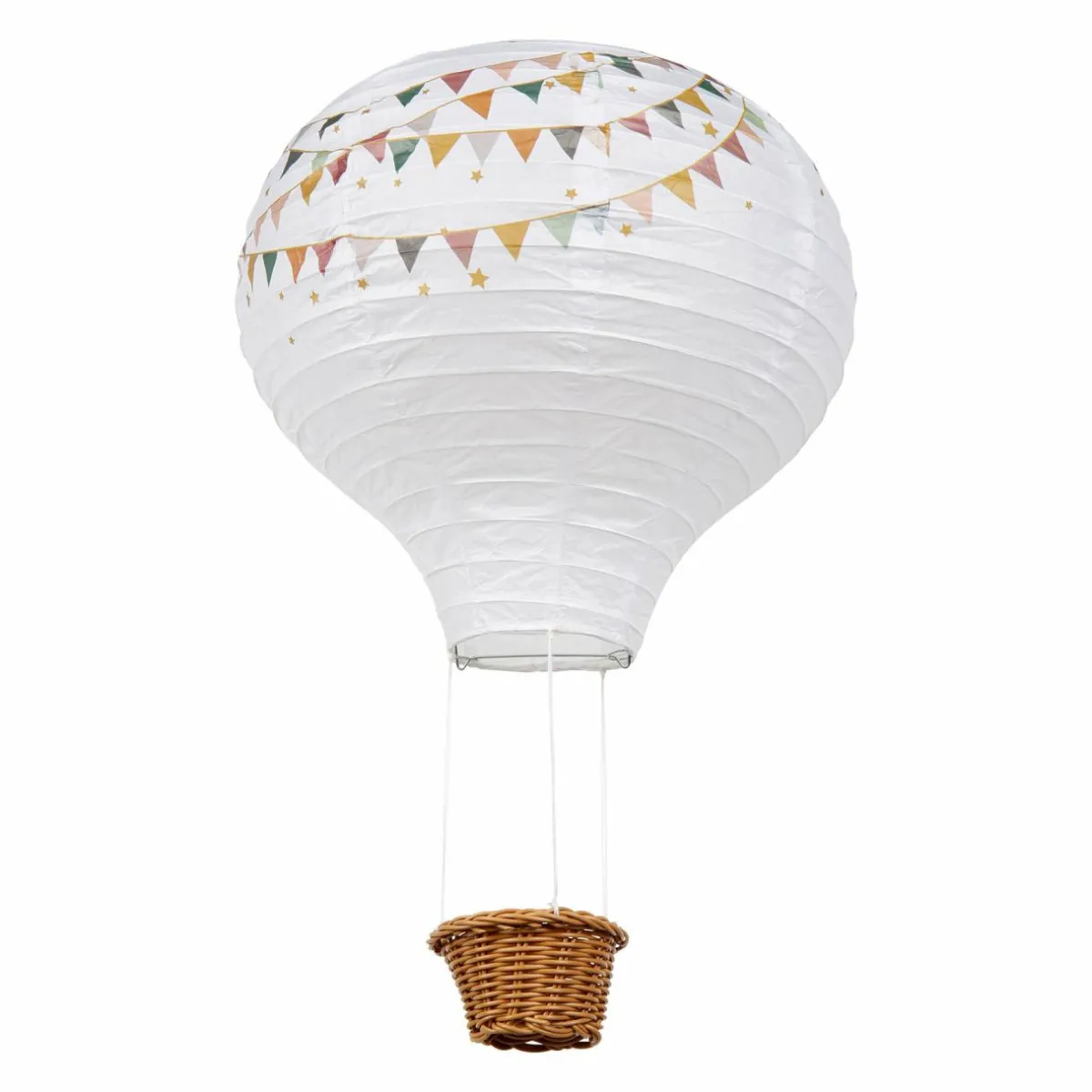 OSTARIA Suspension Montgolfière papier (D30 cm) Fanions Multicolore Online