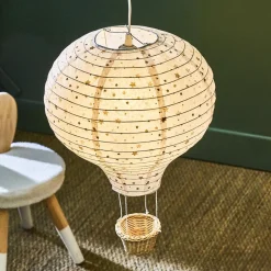 OSTARIA Suspension Montgolfière papier (D30 cm) Stars Multicolore Hot