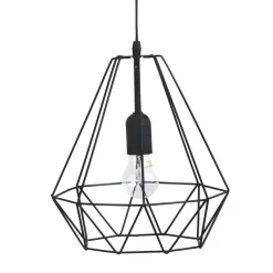 ATMOSPHERA Suspension métal (D25 cm) Diamant Noir Clearance