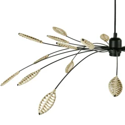 OSTARIA Suspension métal et pétales (D80 cm) Ellisse et beige Noir Discount