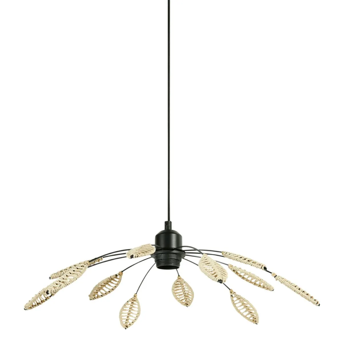 OSTARIA Suspension métal et pétales (D50 cm) Til et beige Noir Discount