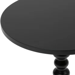 Atmosphera, cru017dateur d'intu017drieur Table à café ronde en bois (H50 cm) Alix Noir Sale