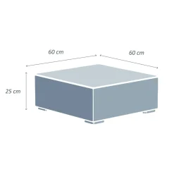 MOBELLIA Table basse de jardin carrée en résine tressée Palma Gris New