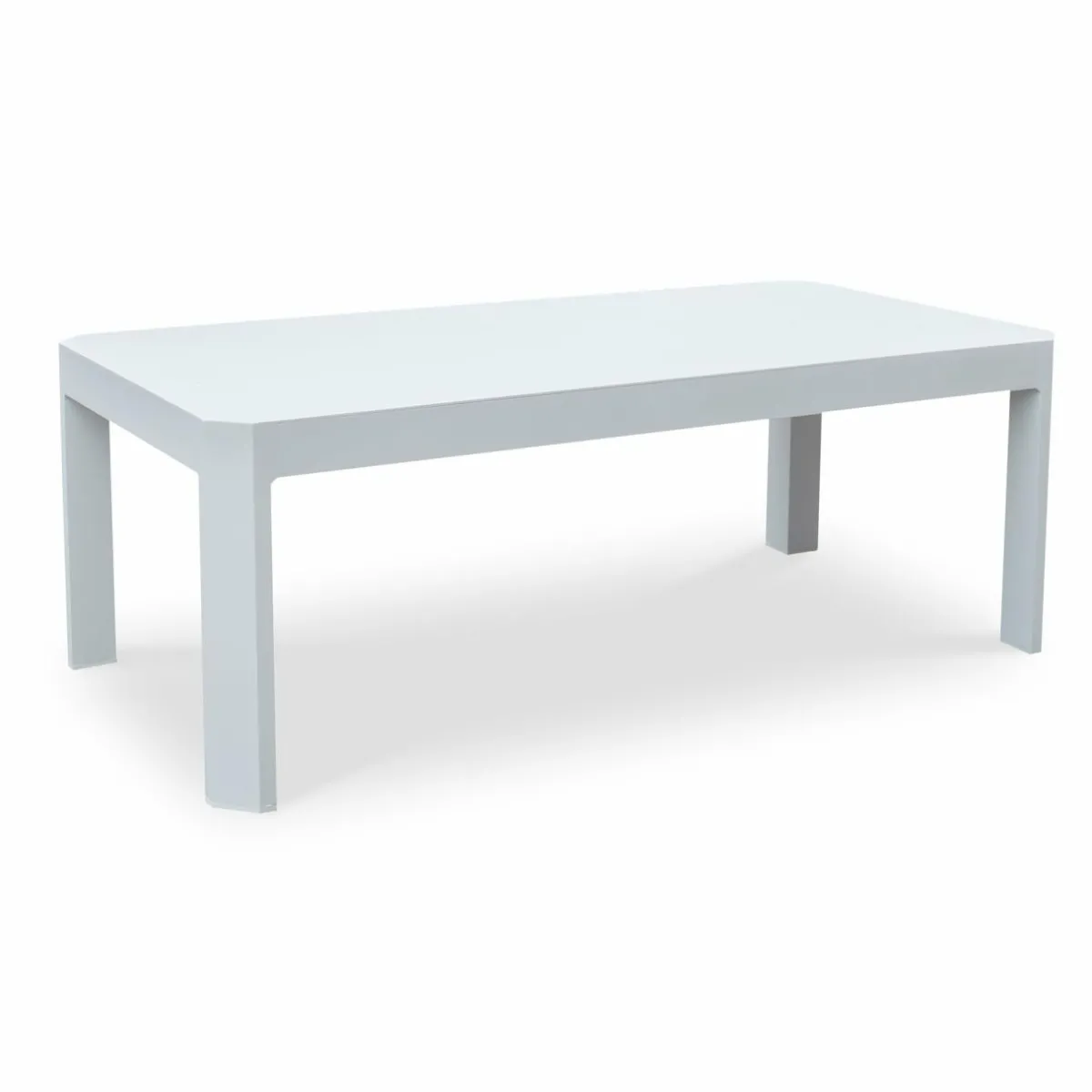 MOBELLIA Table basse de jardin rectangulaire en aluminium Ostara Blanc Clearance