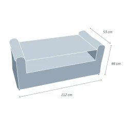 MOBELLIA Table basse de jardin rectangulaire résine tressée Calvi Gris New