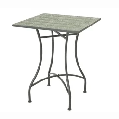 EMINZA Table bistrot carrée fixe en mosaïque (58 x 58 cm) Aveiro Gris et olive Vert Online
