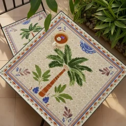 EMINZA Table bistrot carrée pliable en mosaïque (58 x 58 cm) Havana Brun Marron Discount