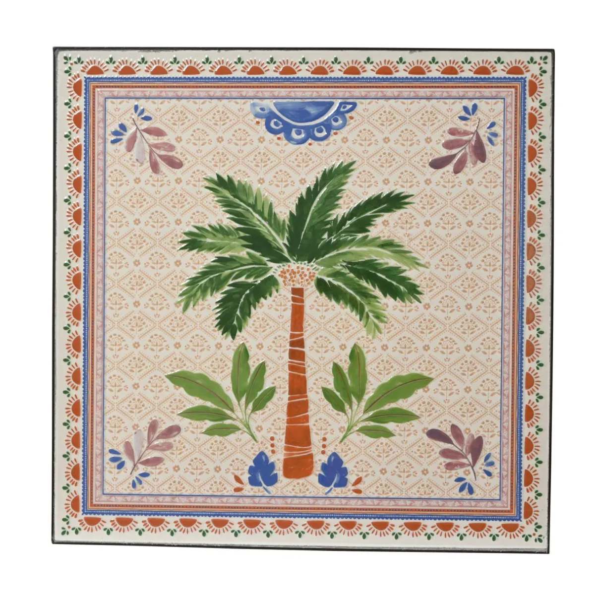 EMINZA Table bistrot carrée pliable en mosaïque (58 x 58 cm) Havana Brun Marron Discount