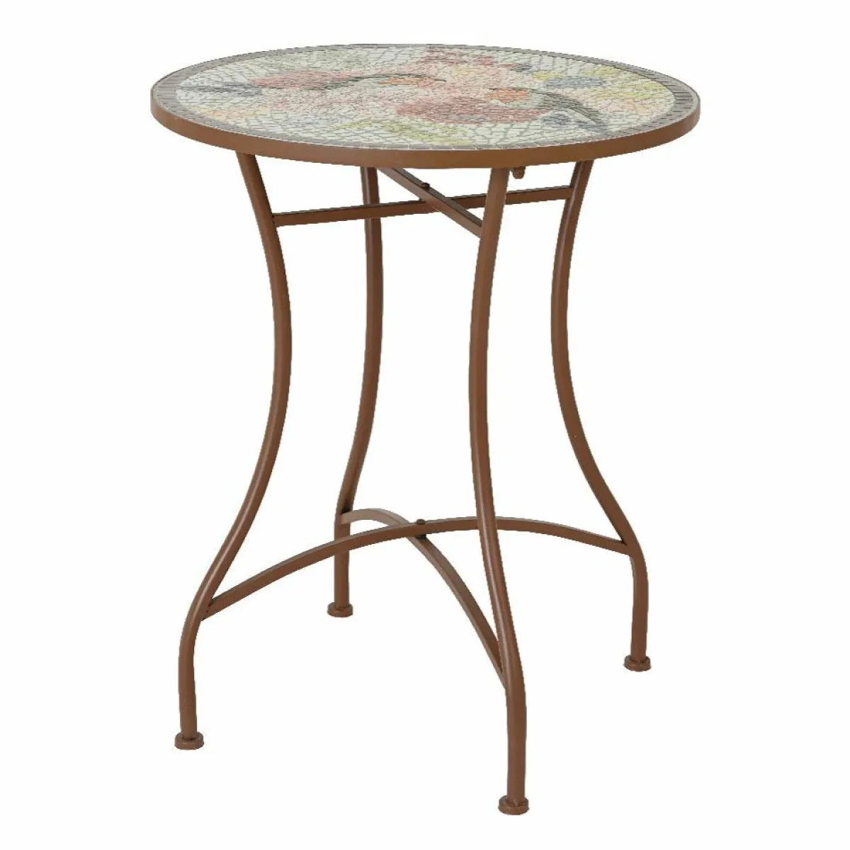 #N/A Table bistrot ronde en mosaïque Aberdeen Marron Hot