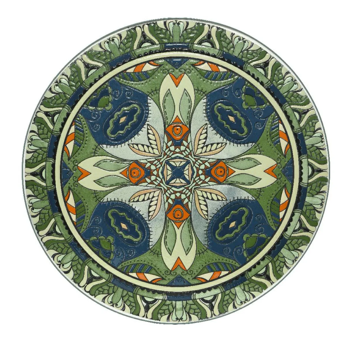 #N/A Table bistrot ronde pliable mosaïque (D60 cm) Cancùn sauge Vert Discount