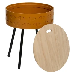 ATMOSPHERA Table coffre en bois (H45 cm) Shiro Jaune moutarde Sale