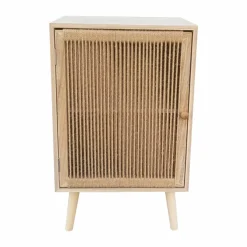EMINZA Table d'appoint bois et corde de chanvre (H65 cm) Manille Beige Hot