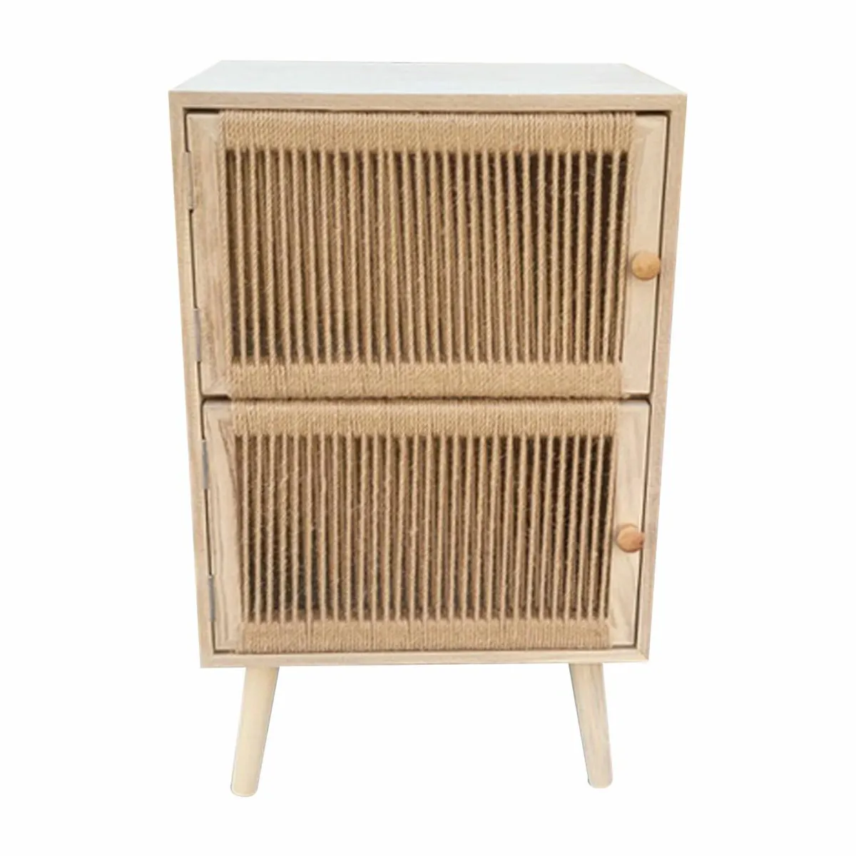 EMINZA Table d'appoint bois et corde de chanvre (H65 cm) Double Manille Beige Outlet