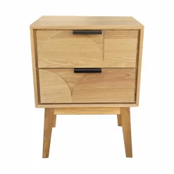 EMINZA Table d'appoint (H60 cm) Double Hanoï Naturel Bois Online