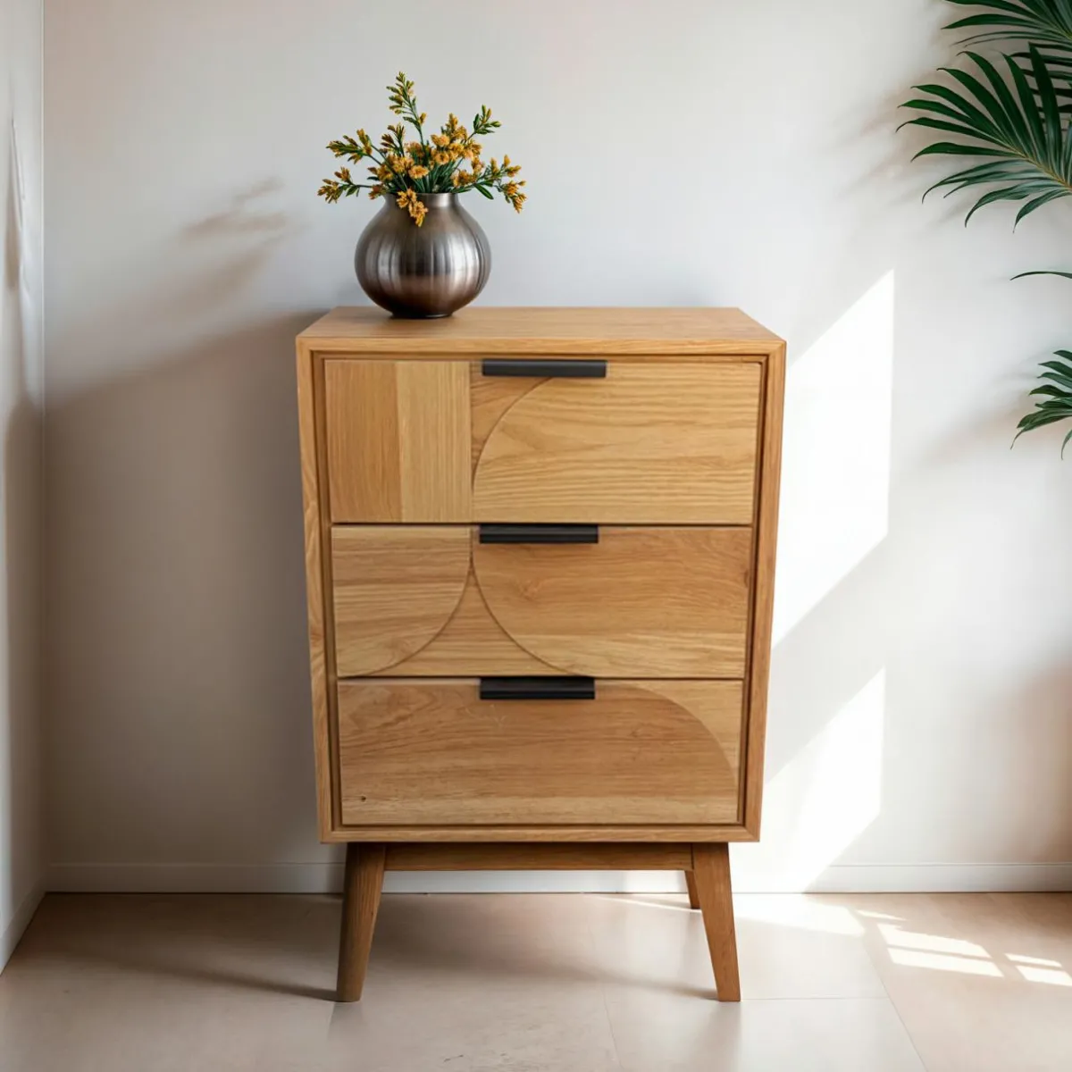 EMINZA Table d'appoint en (H65 cm) Hanoï Naturel Bois Hot