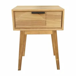 EMINZA Table de chevet (H58 cm) Hanoï Naturel Bois Sale