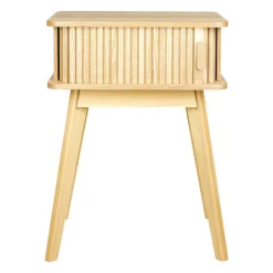OSTARIA Table de chevet bois (H54 cm) Tim Beige Clearance