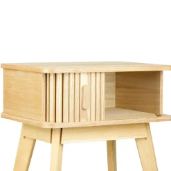 OSTARIA Table de chevet bois (H54 cm) Tim Beige Clearance