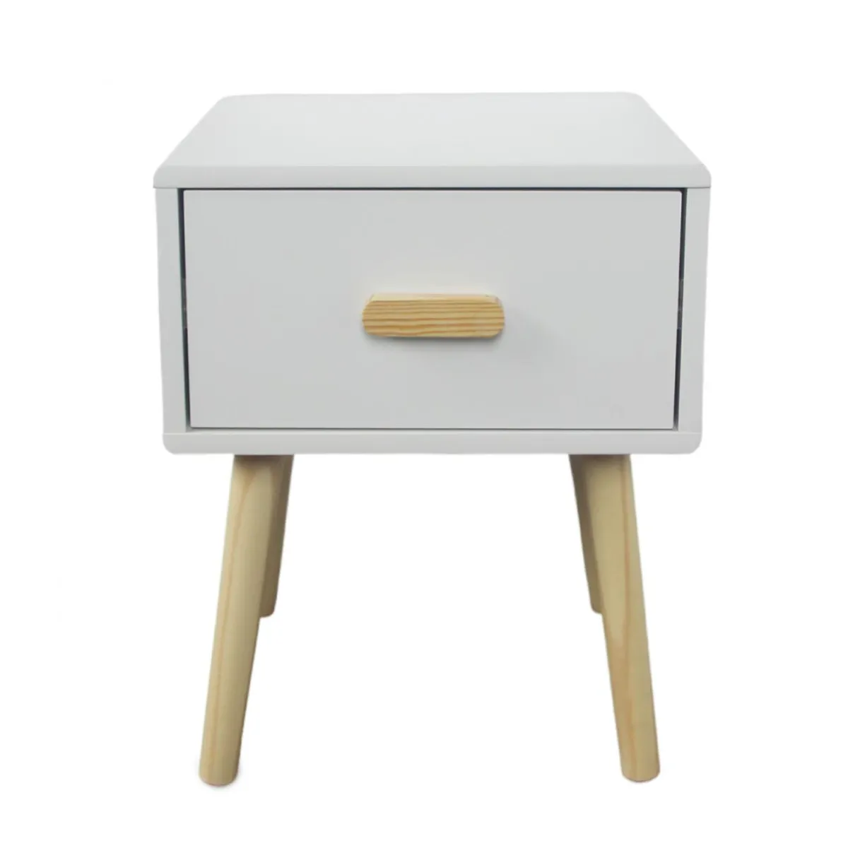 EMINZA Table de chevet enfant 1 tiroir bois (H44 cm) Livio Blanc