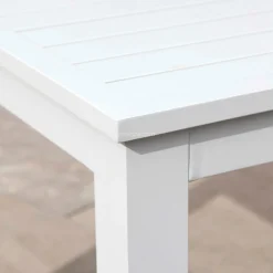 MOBELLIA Table de jardin carrée en aluminium 4 places (89 x 89 cm) Murano Blanc Best