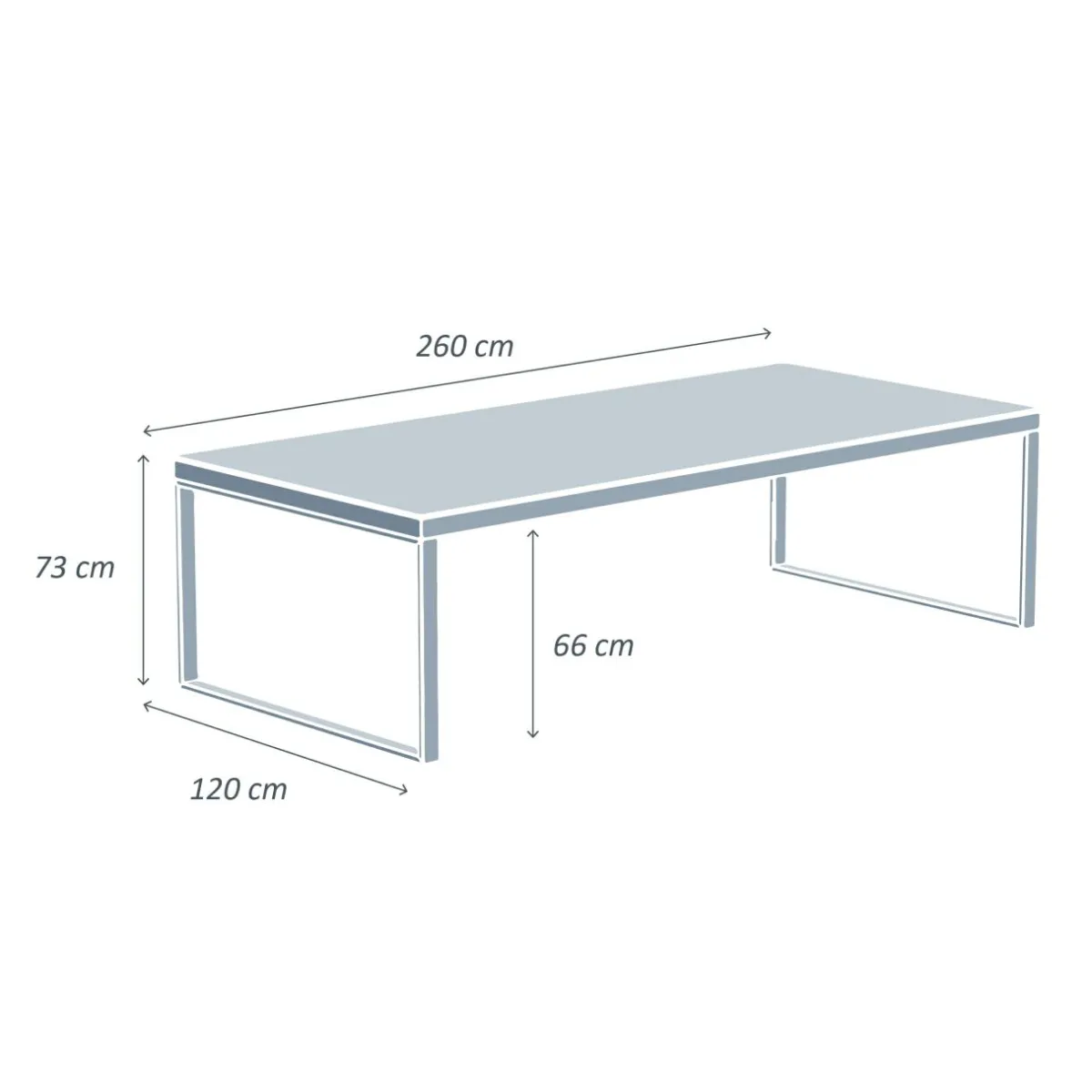 MOBELLIA Table de jardin en aluminium et céramique 12 places (260 x 120 cm) Kore Noir marbré Online