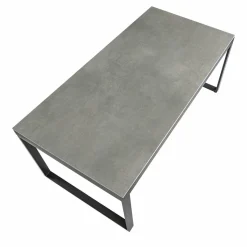 MOBELLIA Table de jardin en aluminium et céramique 8 places (180 x 90 cm) Kore Gris Anthracite Sale