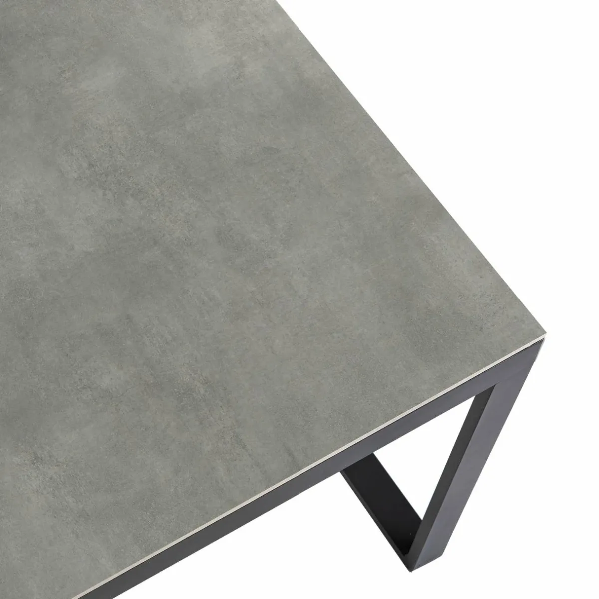 MOBELLIA Table de jardin en aluminium et céramique 8 places (180 x 90 cm) Kore Gris Anthracite Sale