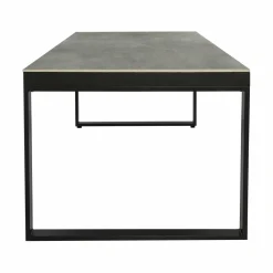 MOBELLIA Table de jardin en aluminium et céramique 8 places (180 x 90 cm) Kore Gris Anthracite Sale